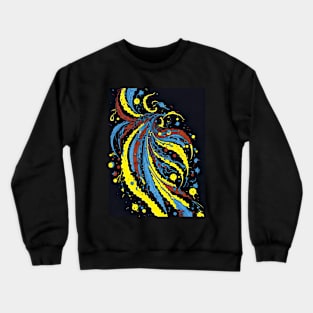 Abstract Colorful Paint Spill Crewneck Sweatshirt